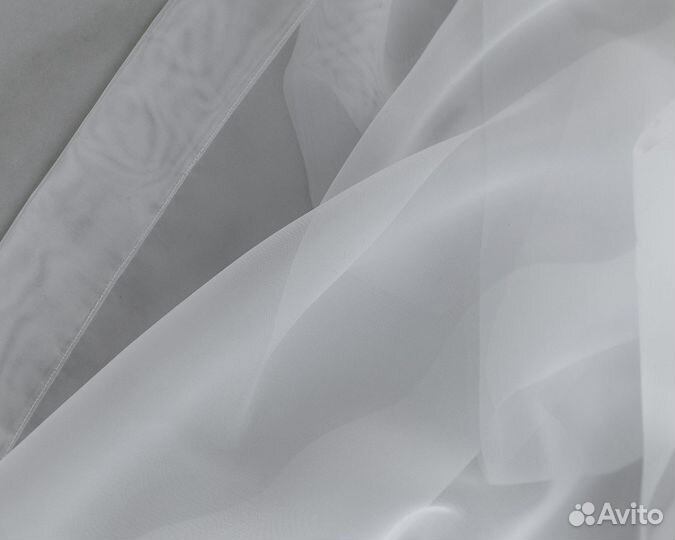 Вуаль белый тюль органза