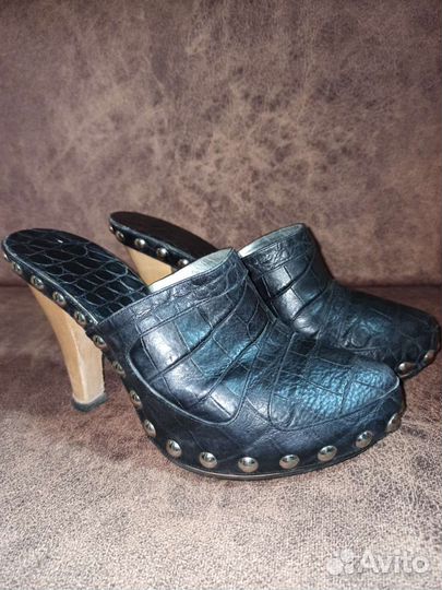 Сабо мюли шлепанцы босоножки нат.кожа 37р