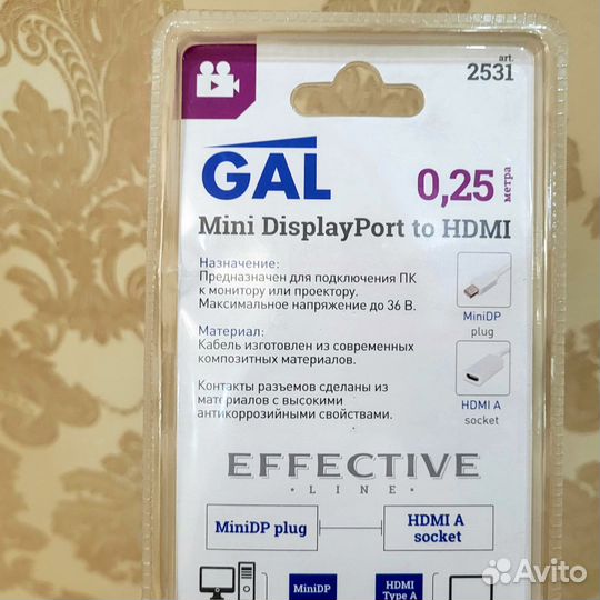 Переходник mini dp на hdmi