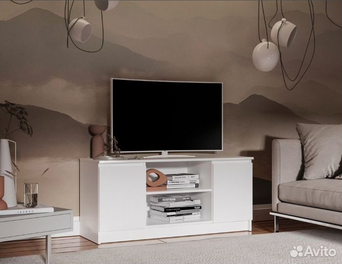 Тумба для тв белая Мори мтв 1200.1