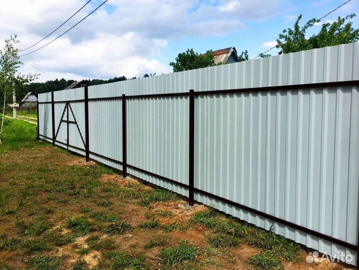 Забор из профнастила с гарантией