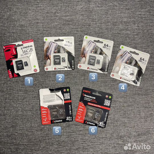 Флеш-карта MicroSD Kingston 64 Gb / 32 Gb / 16 Gb