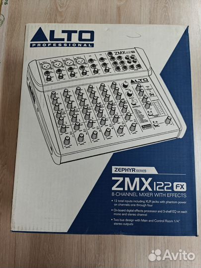Аналоговый микшерный пульт Alto ZMX122FX
