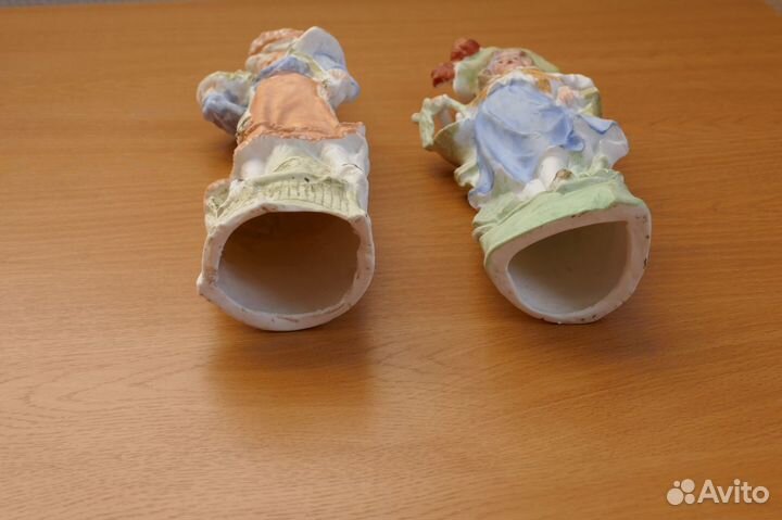 Фарфоровые статуэтки Дамы. 25 см. Европа. Бисквит