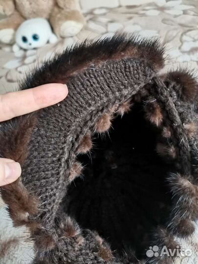 Шапка вязаная норка