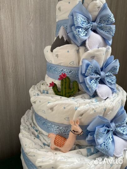 Торт ручная работа из подгузников