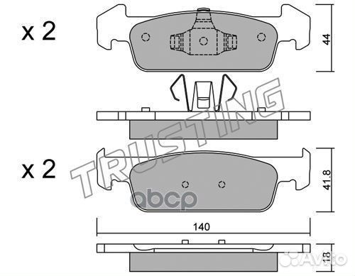 К-т дисков. тормоз. колодок 9911 Trusting