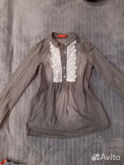 Джинсовая рубашка на девочку, 128-134р