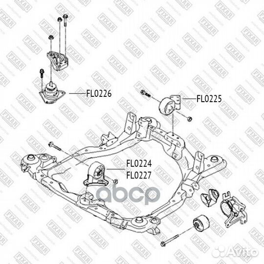 Опора двигателя передняя FL0227 fixar