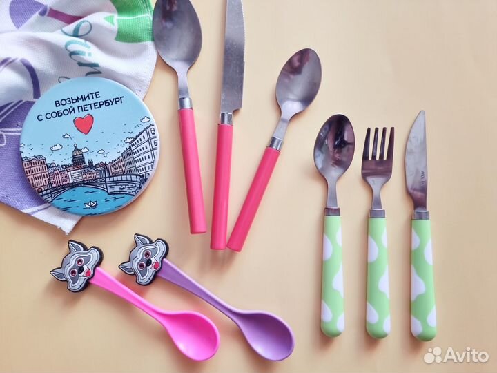 Набор детских столовых приборов б/у