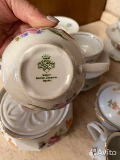 Сервиз чайный ГДР Мейсенский букет