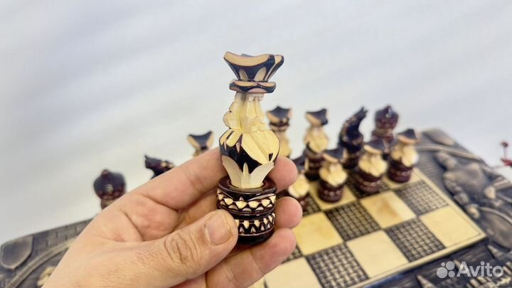 Шахматы нарды шашки 3 в 1 ручная работа