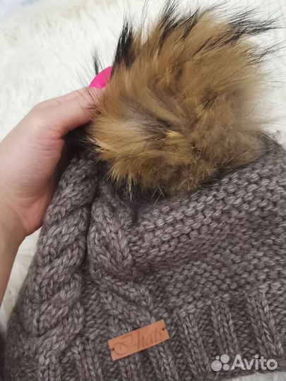 Комплект шапка и снуд женский