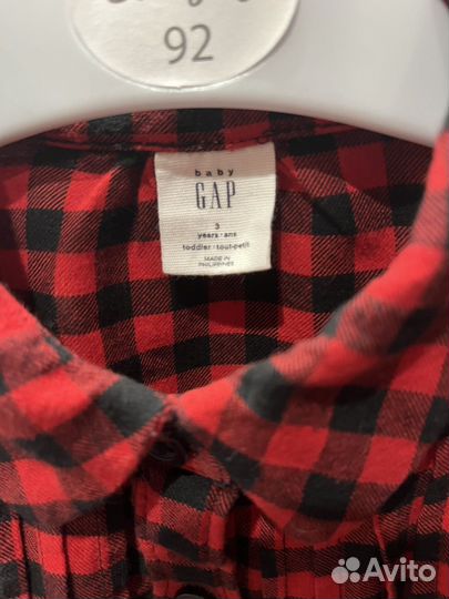 Рубашка для девочки Gap, размер 92