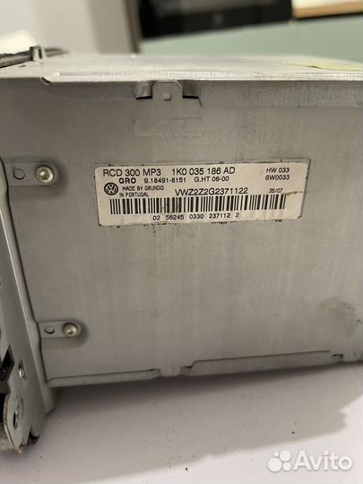Магнитола volkswagen rcd 300 mp3