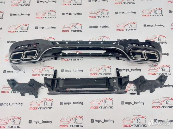 Диффузор с насадками S-Class W222 стиль 63 Рест