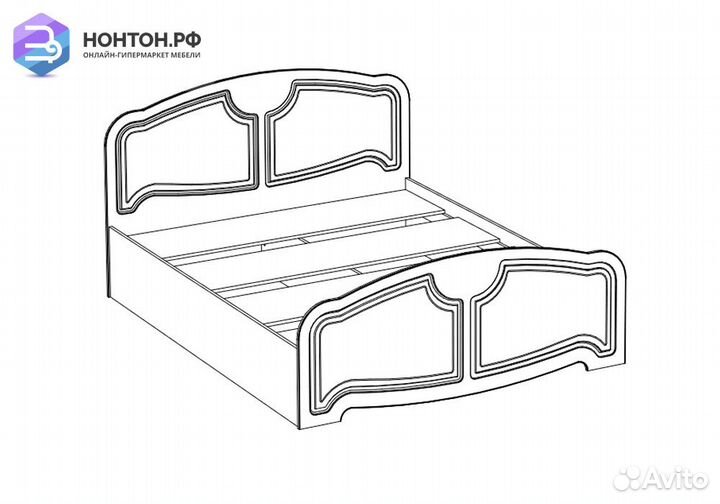 Кровать Натали-1 белый глянец