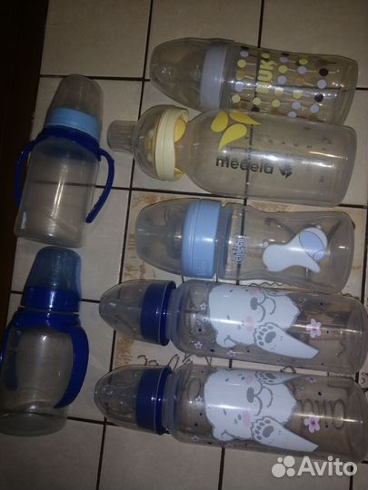 Бутылочки medela, nuk, chicco, курносики, м&в