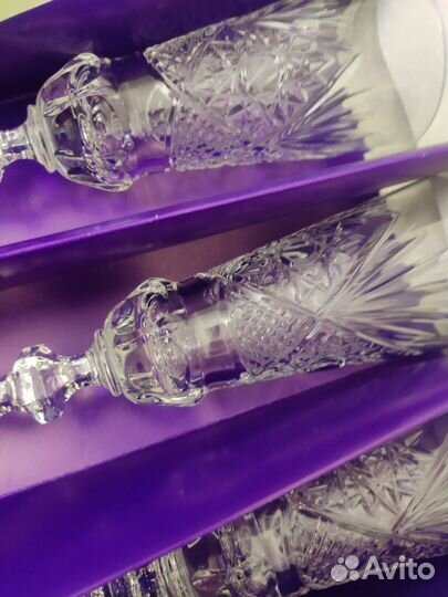 Хрустальные фужеры, бокалы набором 12шт, новое