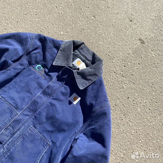 Vintage distressed carhartt denim arctic jacket