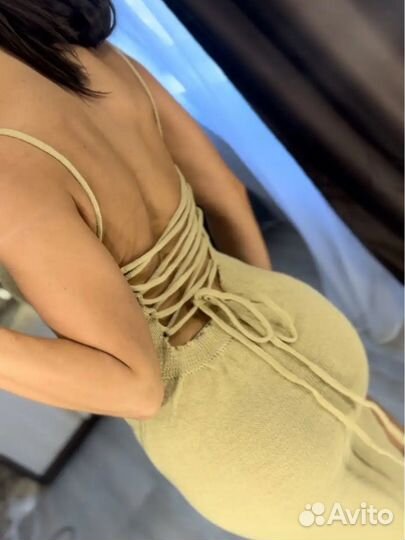 Платье вязаное женское