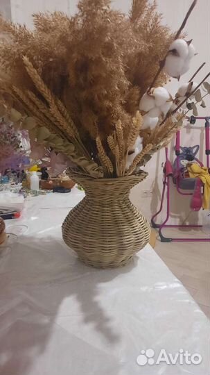 Ваза плетеная