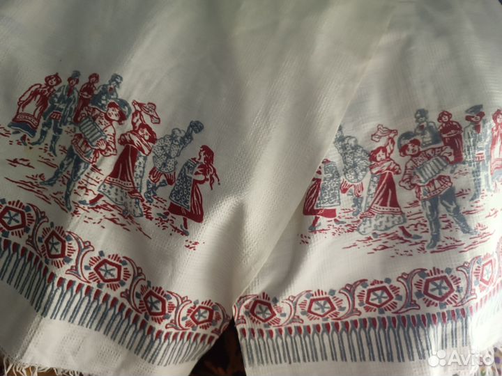 Старинный рушник ручная набойка