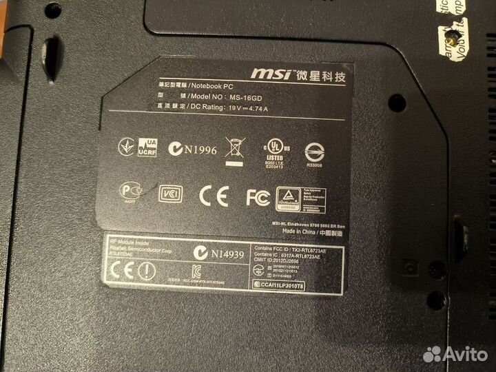 Ноутбук msi