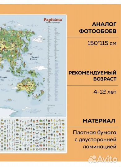 Новая Игровая Карта Papitamia + мемо флаги