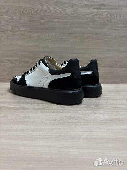 Мужские кожаные кеды 0877-244-868