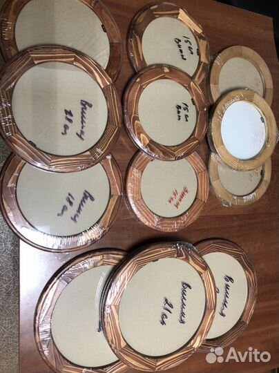 Рамка для фотографий круглая дерево