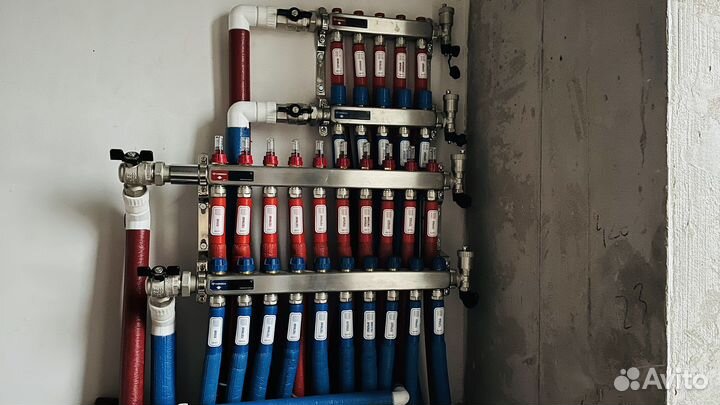 Монтаж отопления.Тёплый пол. Водоснабжение