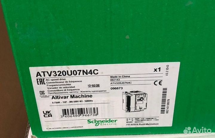 Преобразователь Schneider Electric ATV320U07N4C