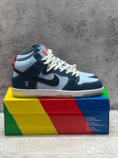 Кроссовки Nike sb dunk высокие зимние на меху