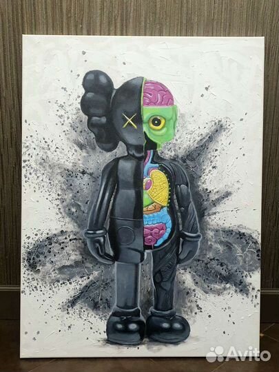 Картина Сфинкс, Kaws, Bearbrick, картина на заказ