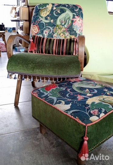 Кресло каминное заказ, реставрация мягкой мебели