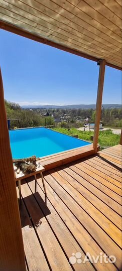 Русская баня на дровах с бассейном