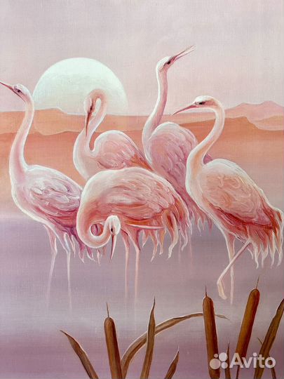 Картина журавли нежная