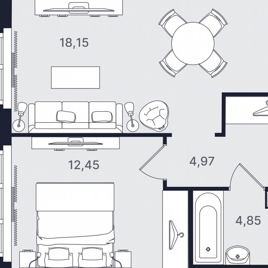 2-к. апартаменты, 40,4 м², 21/24 эт.