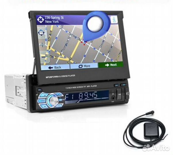 Магнитола с выдвижным экраном 1DIN, GPS,7 дюймов