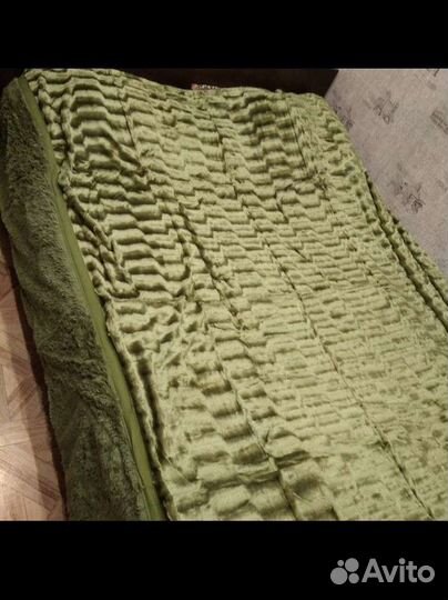 Плед-покрывало евро/норка-травка