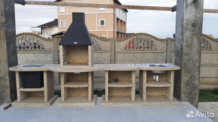 Барбекю бетонные сборные