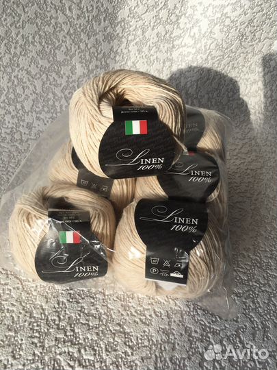 Итальянская пряжа лен