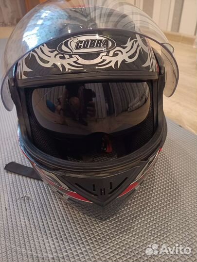 Шлем модуляр Cobra JK111 Black Red, размер m