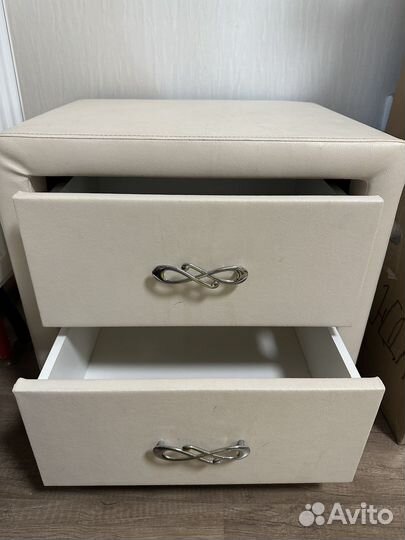 Тумба прикроватная нат кожа