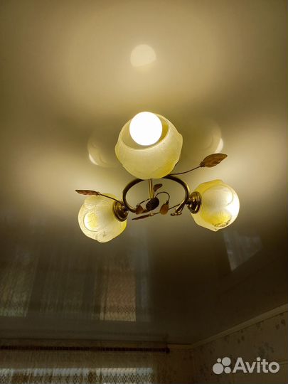 Люстра потолочная + бра подвесная бу