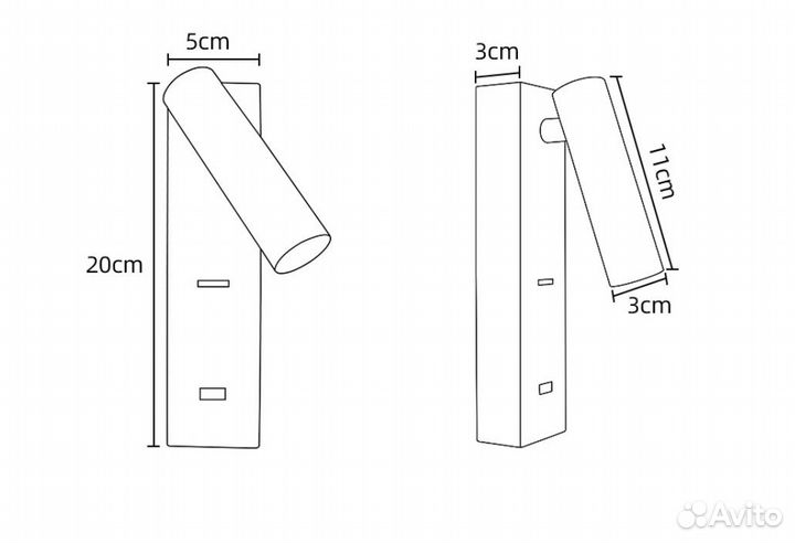 Новый настенный светильник бра с USB