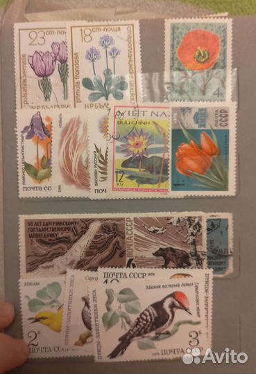 Марки флора и фауна 1960-1980 193шт