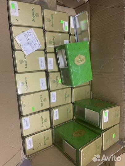 Железная коробка для чая с окном