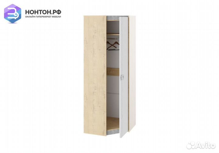 Шкаф угловой Мегаполис бунратти / белый с рисунком